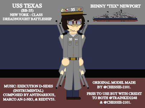 REVAMPED OC: Benny "Tex" Newport (BB-35)