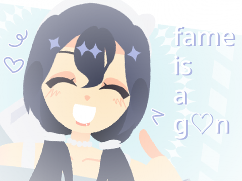 fame is a g♡n (｡•̀ᴗ-)✧  - 1.8k DMC entry!