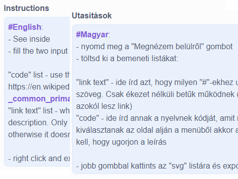 Multilingual project description