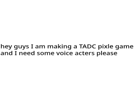 TADC Voice Auditions