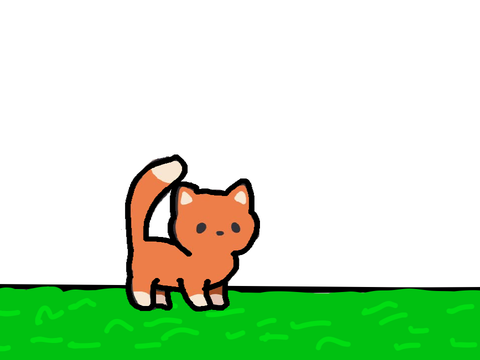 Very bad cat sprite jumping and moving