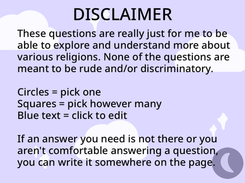 ✧.* ✎ ❝ religion survey <3 ❞ (Reshare) remix