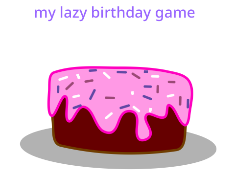 my lazy birthday game