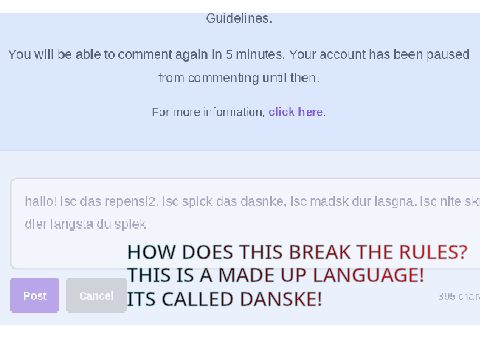 HOW IS THIS BANNABLE??? - DANSKE! IS NOT REAL LANGUAGE!