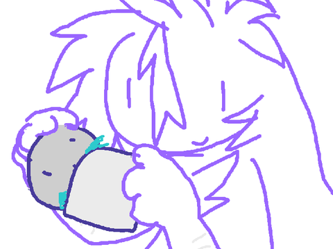category squishes pill baby then itches her head