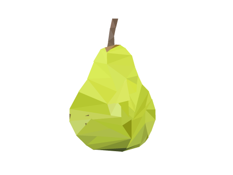 My First Poly Art! (Pear)