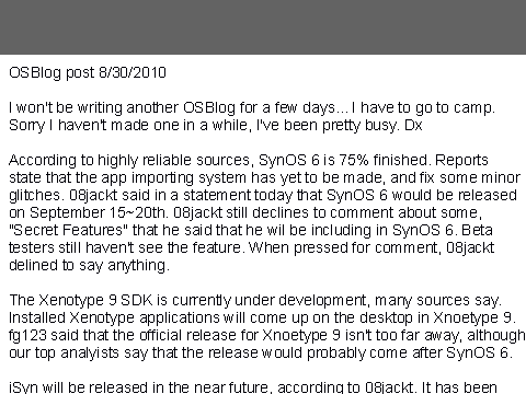 OSBlog 9/8/2010