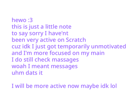 just a little note