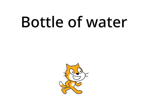 Bottle of water in every language in scratch