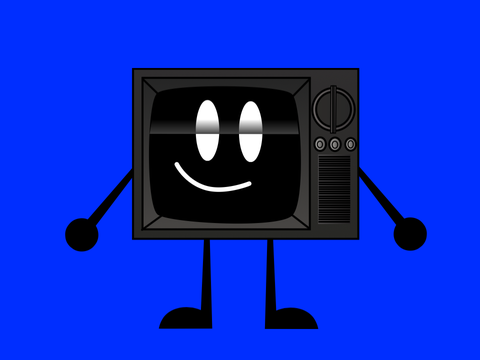 Vintage television in object show