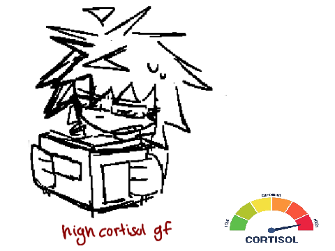 high cortisol...low cortisol...
