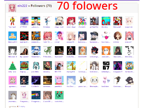i got 70 followers
