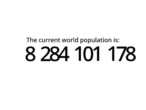(Estimated) Live World Population!