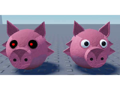 remodeled pig heads (piggy)