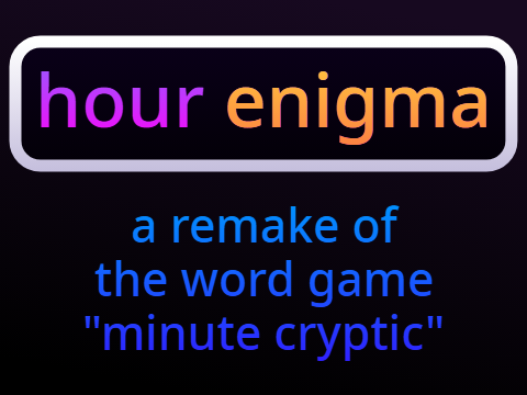 hour enigma (puzzle word game)
