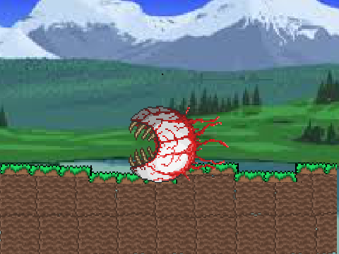 Eye Of Cthulu Battle!! Terraria