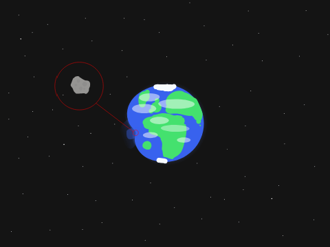 The earth gets popped by an unusually sharp meteorite.