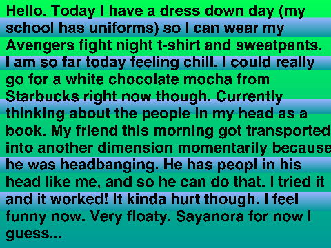 My Blog 11/3/16