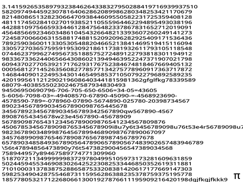 1000 digits of pi! remix