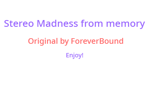 Stereo Madness from Memory