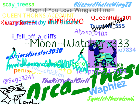 Sign If You LOVE Wings Of Fire! remix remix remix