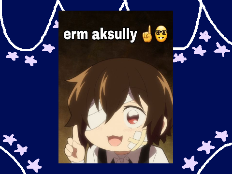 blushes and turns away