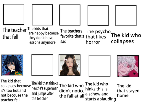 HELP!!! Your teacher fell off a cliff! Who are you? (add yourself) remix-2