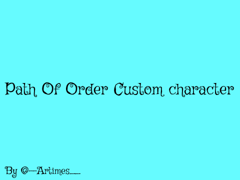 Path Of Order Cat custom character
