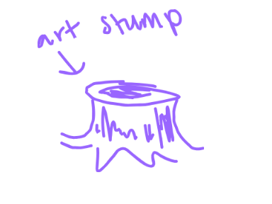 (old) miniature art stump