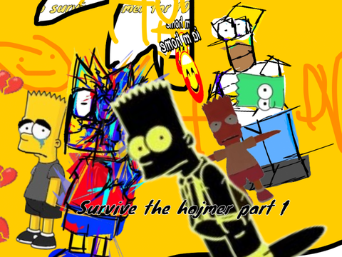 survive the homer/hojmer as Bart/glitchbart