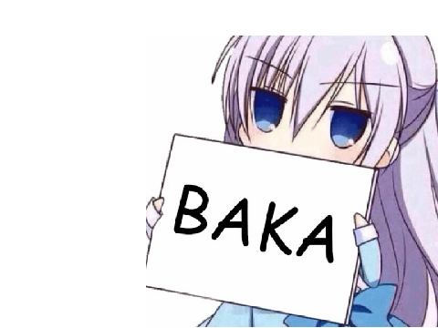 anime chareters saying baka