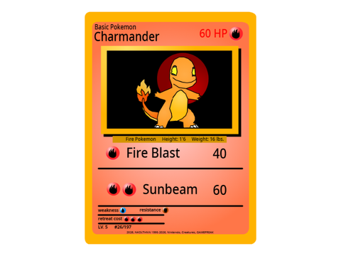 Make A Card For Scuffed Pokemon: Charmander