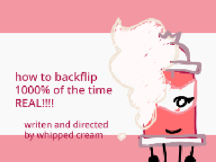 whipped cream does a backflip