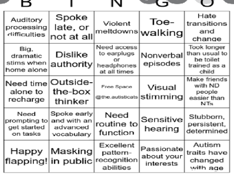AUTISM BINGO!!!  remix remix