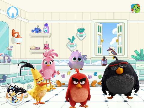 add yourself hanging out with Red, Chuck, and Bomb while Beatrice takes a bath