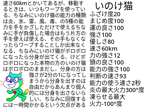 いのけ猫の特徴集
