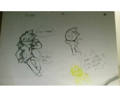 Drawing of a random character