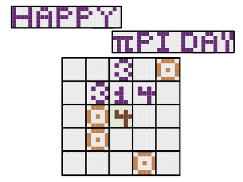 three pi digit puzzle