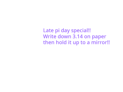 PI DAY SPECIAL!!