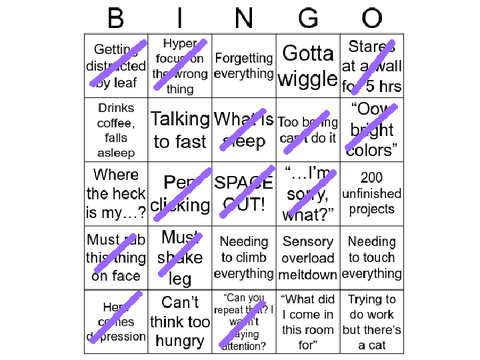 ADHD Bingo remix