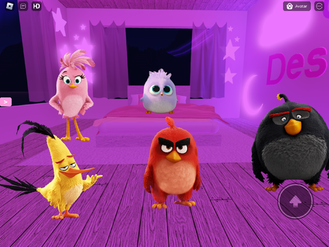 Add yourself having a slumber party with red, Chuck, and bomb while Stella puts Beatrice to sleep