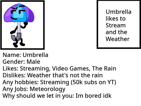 FEAR SIGN UP SUBMISSIONS TAKE 2 Umbrella