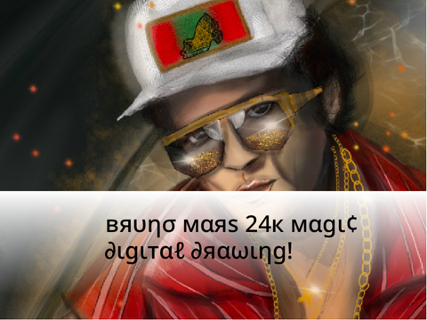 Bruno Mars 24k magic Procreate drawing! 