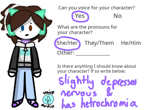 my character for you