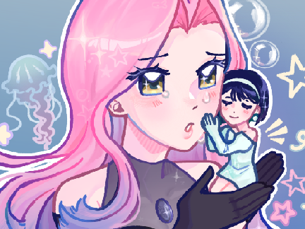 ♡ MIZISUA fanart! ALNST || °‧⋆.ೃ࿔*:･ bon bon jellyfish planet
