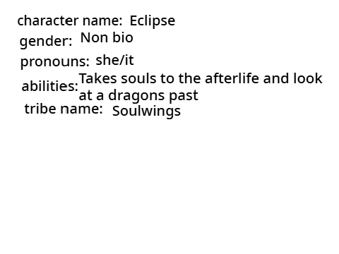 RP character/tribe maker Elipse