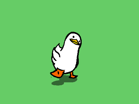 the duck gif but has mosaic effect