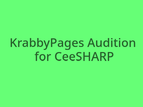 KrabbyPages' CeeSHARP Aud