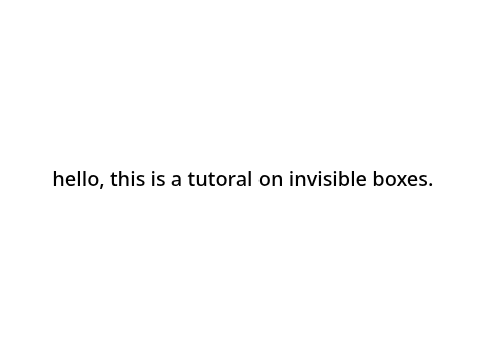 invisible box tutorial