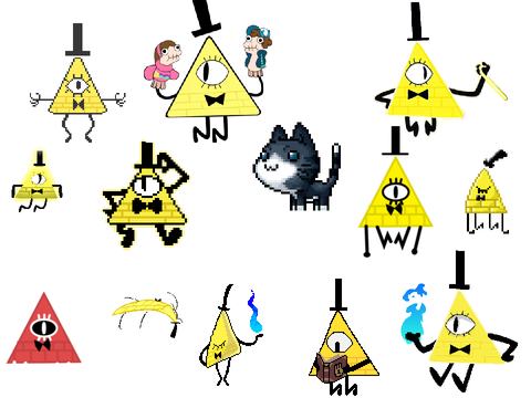 bill cipher sprites remix + cat